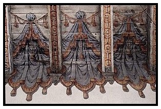 Auch die Bordüren im Wand-Decken Bereich des Kirchenschiffes wurden vorm Abblättern geschützt.